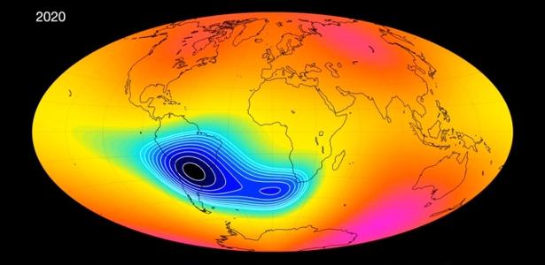 O campo magnético da América do Sul está enfraquecendo e pode afetar satélites - 28.05.2020