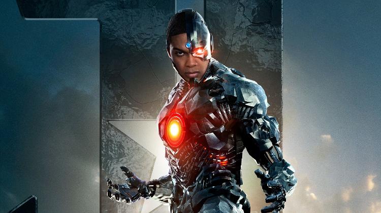 Cyborg em um cartaz 